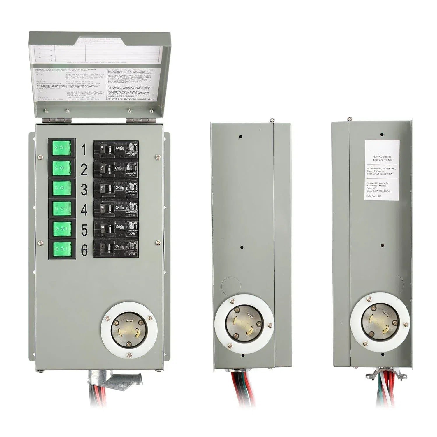Perfect Power Flex 120V 6-Circuit Non-Automatic Transfer Switch image 10