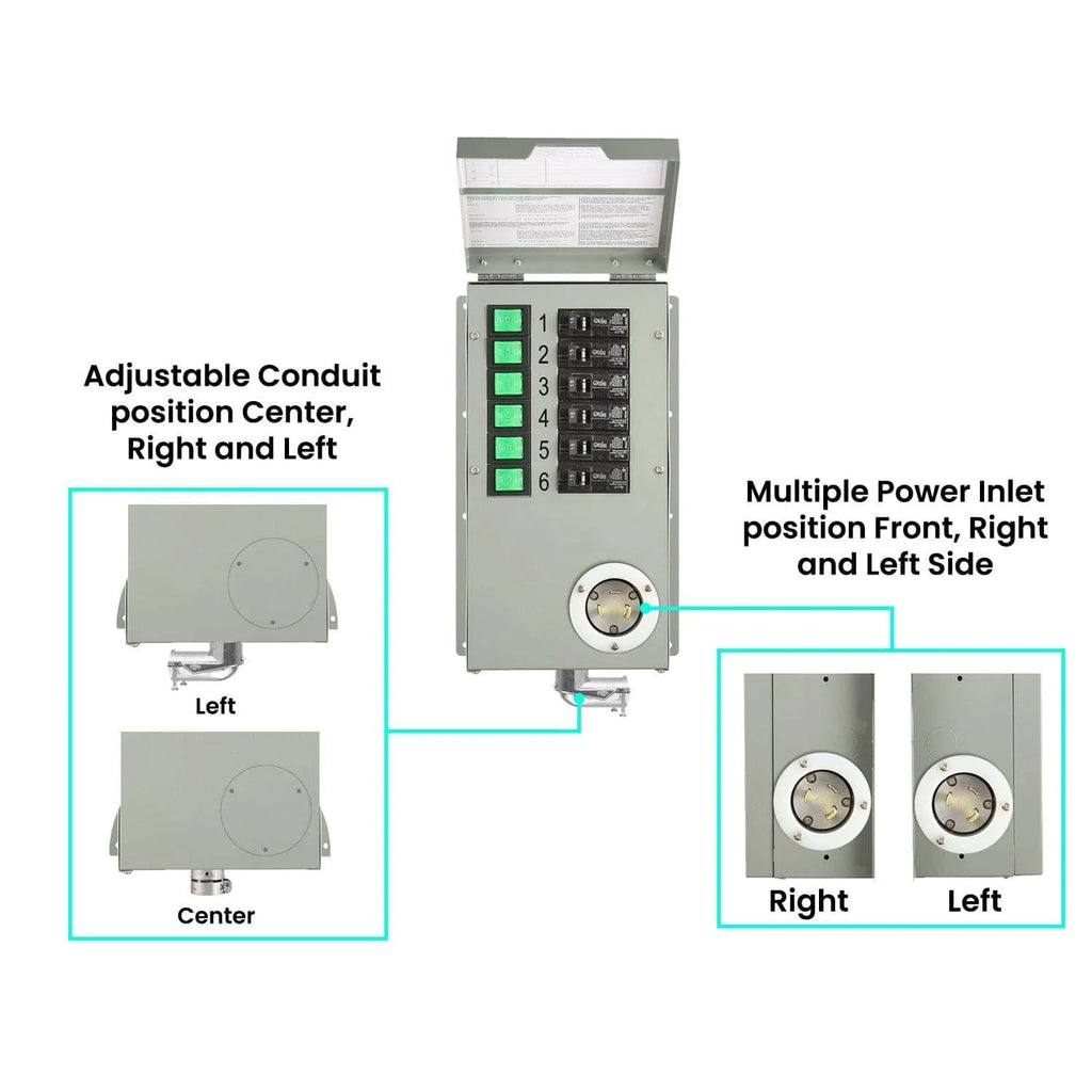 Perfect Power Flex 120V 6-Circuit Non-Automatic Transfer Switch image 7