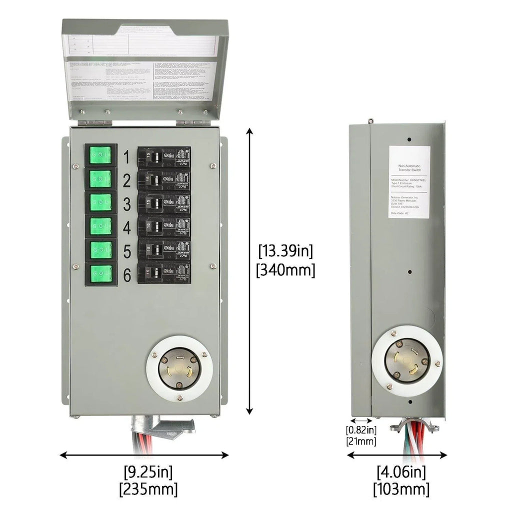 Perfect Power Flex 120V 6-Circuit Non-Automatic Transfer Switch image 9